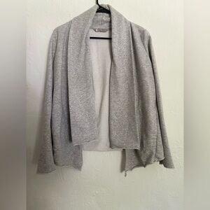 Athleta French Terry Pique Tranquility Wrap Cardigan Size XS Gray Women's